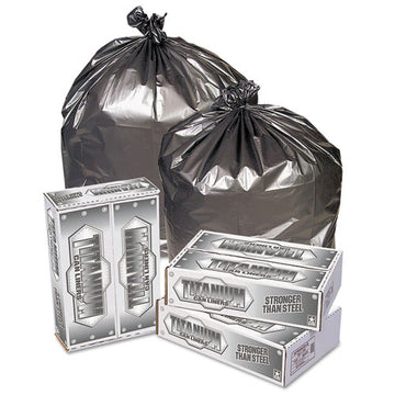 Pitt Plastics Titanium Low-density Can Liners, 60 Gal, 1.7 Mil, 39" X 57", Silver, 50-carton freeshipping - TVN Wholesale